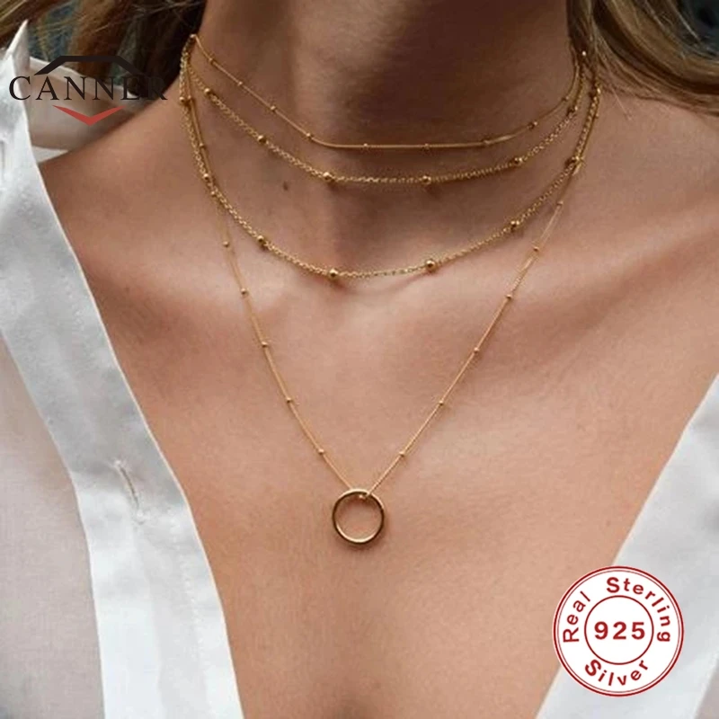 Женское колье из серебра 925 пробы с круглым вырезом | Украшения и аксессуары