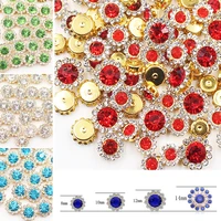 8mm 14mm crystals strass crafts flower gold lace claw shiny stones rhinestones garment beads sew on rhinestones for clothes gems