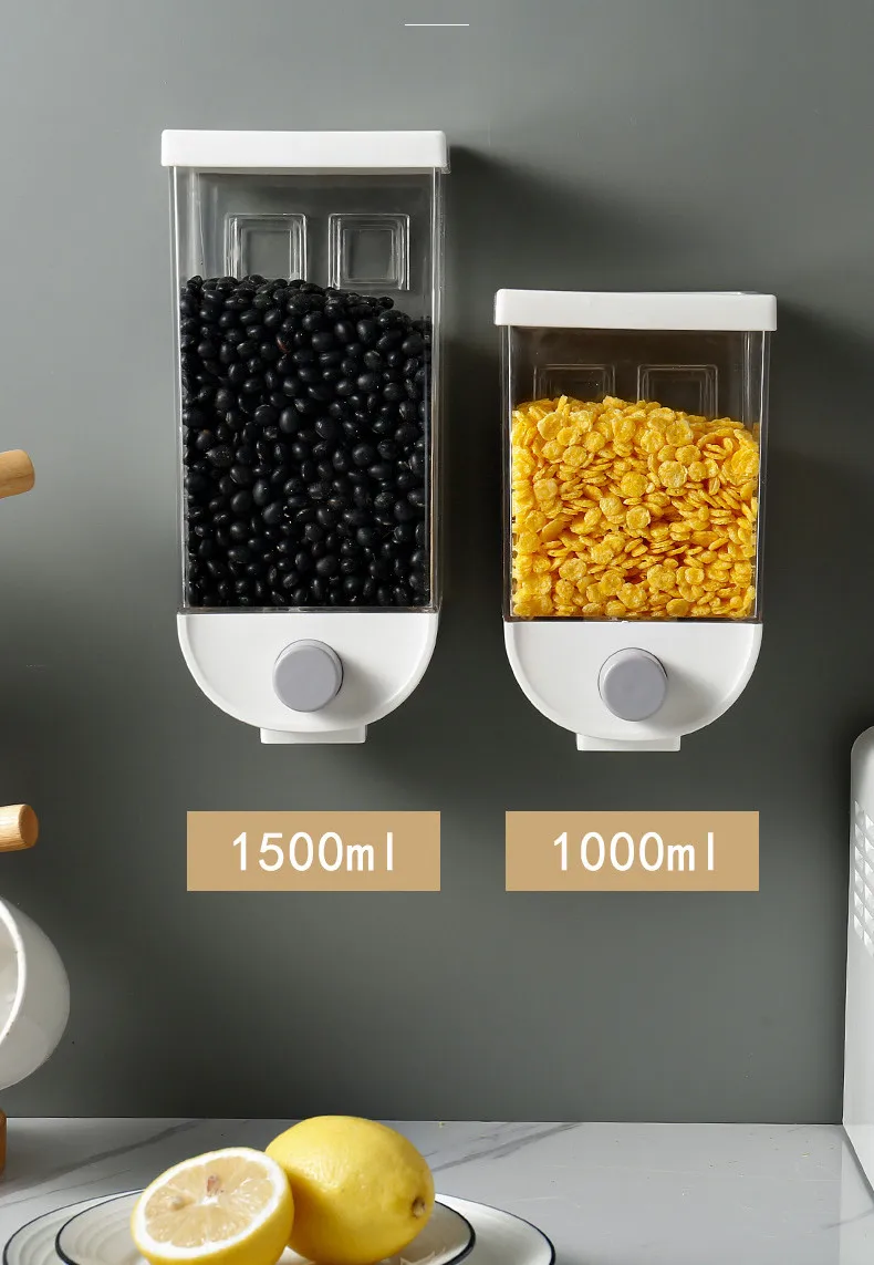 Пластиковый прозрачный ящик для хранения зерна кухонный висячий контейнер Набор