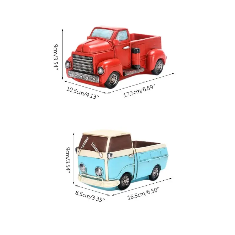 

D57A Retro Car Succulent Flower Pot Micro Landscape Combination Personality Match