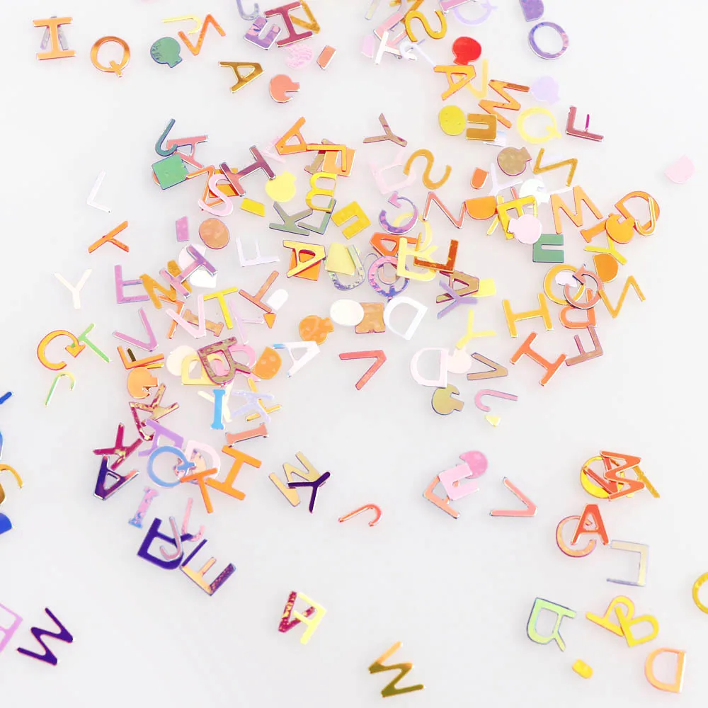 Яркий алфавит 15 цветов Микс лазерных блесток для ногтей | Дом и сад