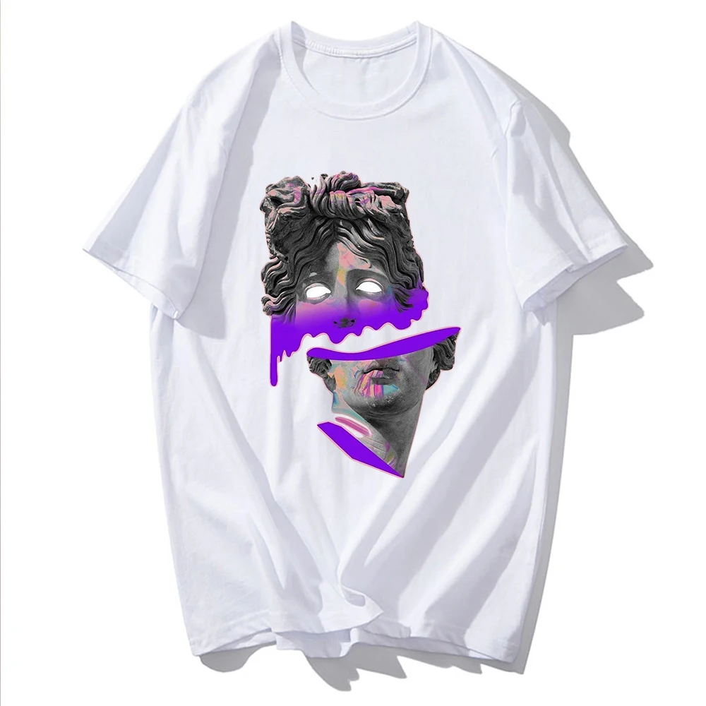 Футболка с принтом Vaporwave топы в стиле Харадзюку креативная Ретро футболка