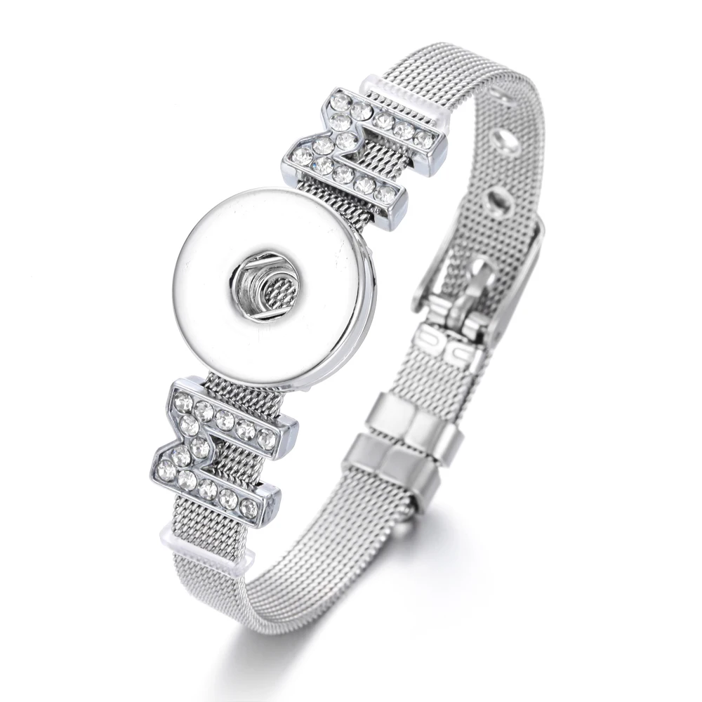 Новые браслеты с кнопками из нержавеющей стали женские подвесками Браслет