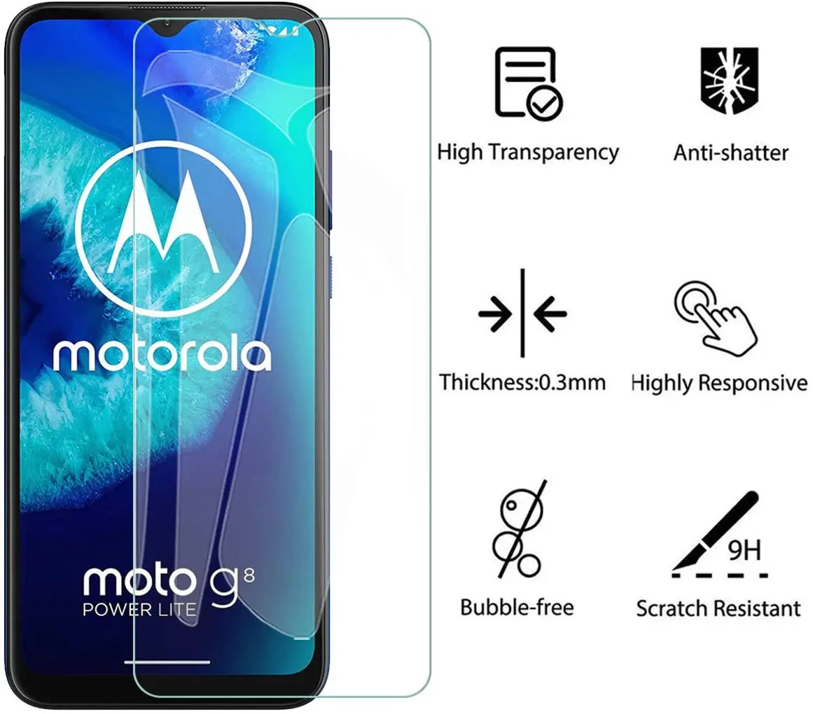 Закаленное стекло для Motorola Moto G8 Power Lite E6 Play E6s E Защита экрана E7 Plus 2020 стеклянная