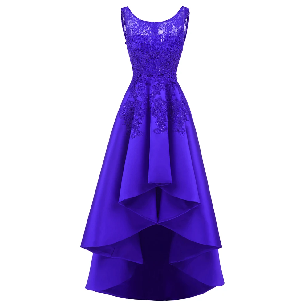 

Formal Prom Gown Women High Low Sleeveless Long Evening Dresses