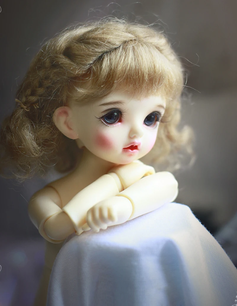 1/6 Bjd Wig Mohair Short Lovely Curly With Braid Sd Hair | Dolls Accessories