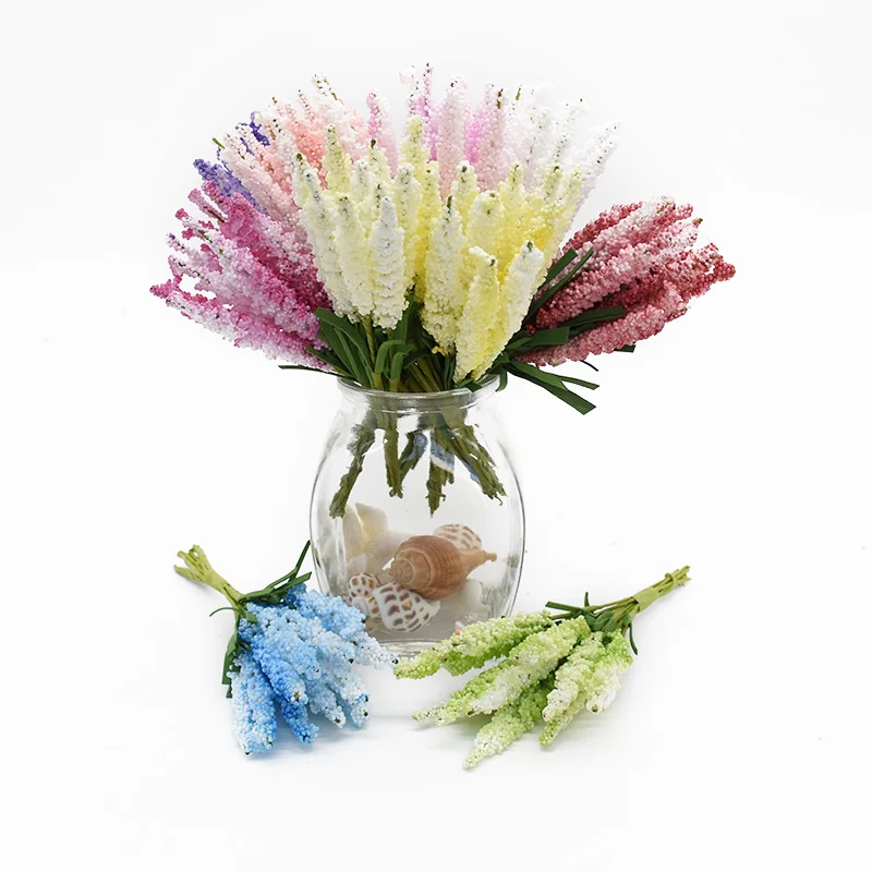 10 Pieces Artificial Lavender Bouquet Wedding Decoration Home Decoration Accessories Interior Beautification Bubble Flower Gifts images - 6