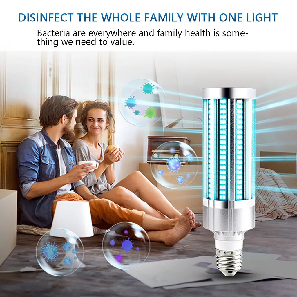 

60W UV Sterilizer Light-Ultraviolet Remote Control Timer UVC Ozone-Germicidal Lamp UV light Sterilize Deodor Clean Air For Home