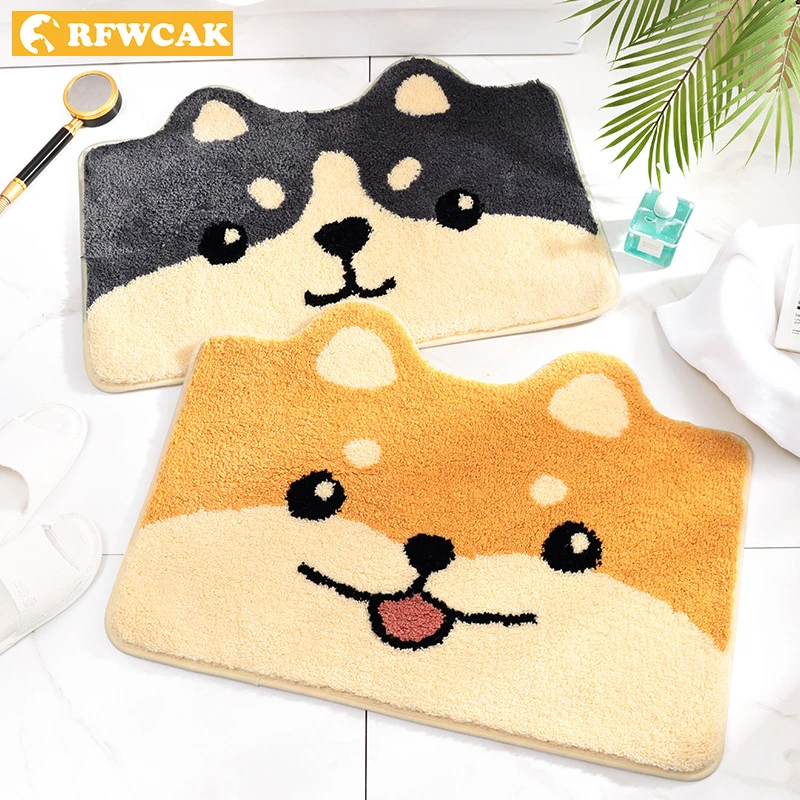 Мультяшный коврик для ванной Противоскользящий двери впитывающий воду пола