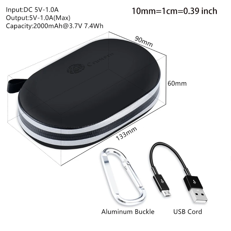 

2000mAh Dual USB Silicone Full Protective Case Shell for Earphones Charging Travel Potrable Headphones Charger Box