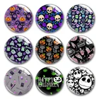 Ручная работа, Хэллоуин, вечеринка, Череп, тыква, Бу, круглая фотография, Стеклянные Кабошоны, демонстрация, плоская задняя сторона, сделай сам, изготовление ювелирных изделий