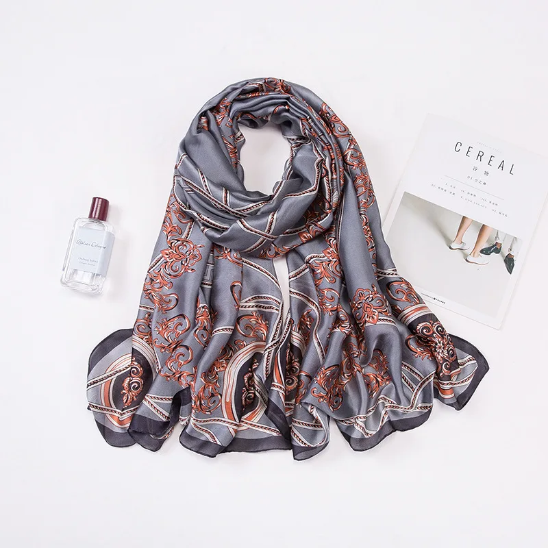 

Silk Scarf Women Shawls Wraps Fashion Small Hair Neck Hijabs Foulard Scarves Female Lady bufanda seda mujer echarpe ete soie
