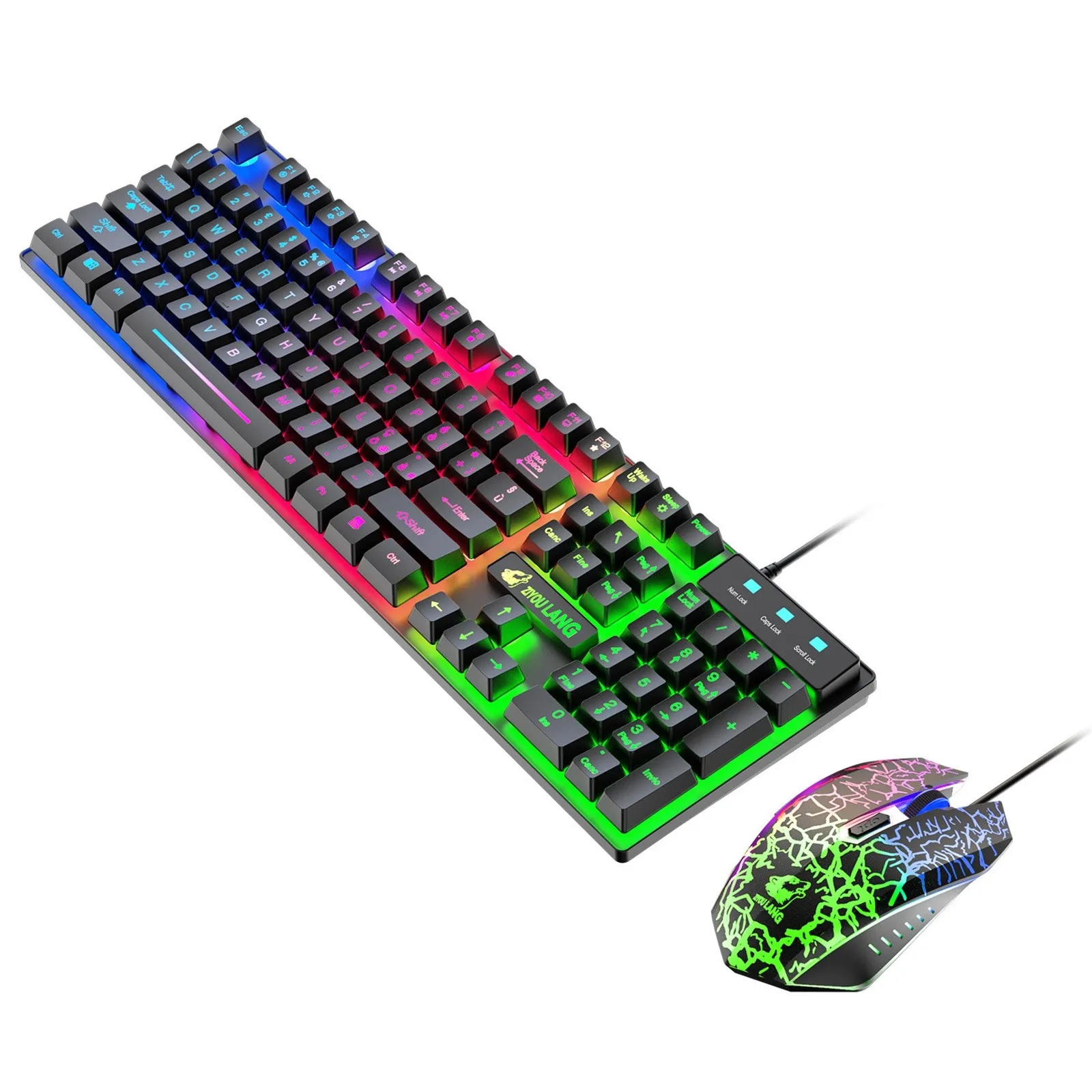 T13 итальянская раскладка клавиатуры радуга Гибридный-светильник Usb Эргономичный