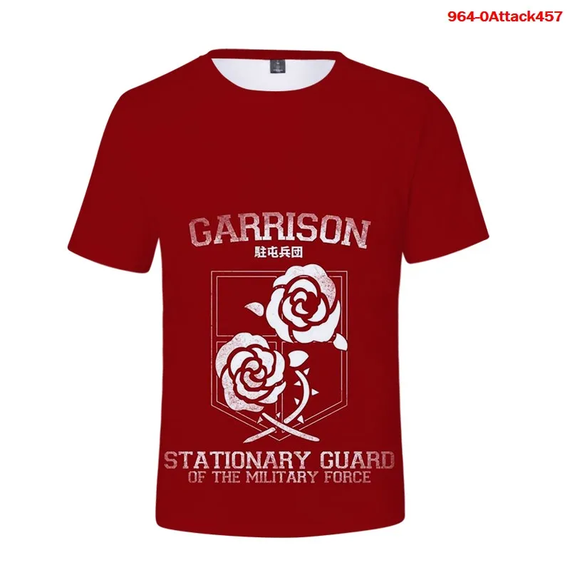 

3d printed t shirt Attack on Titan summer men clothing New Streetwear oversized women t shirt Casual tops Harajuku O Neck Tees