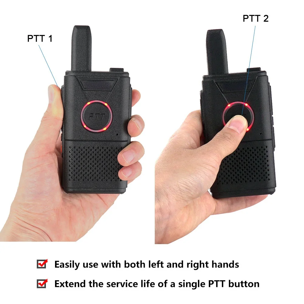 

2 шт., портативная мини-рация PTT