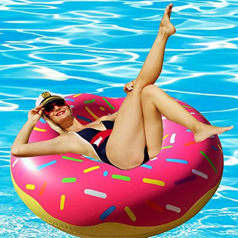 

2020 new Inflatable Donut Swimming Ring for Pool Float Mattress Swimming Pool Thickened PVC Summer Floating Ring Seat Toys