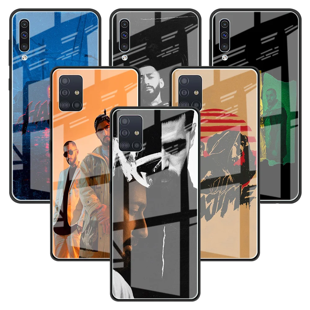 

Glass Phone Case For Samsung Galaxy A51 A50 A71 A52 A70 A21s A72 A31 M31 M51 A30 A10 Tempered Back Capa Hajime MiyaGi Andy Panda