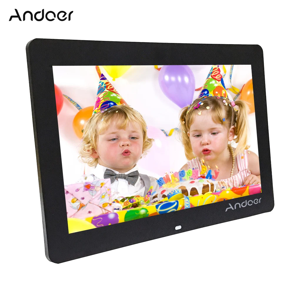 Andoer 1" в ширину Экран HD светодиодный цифровая фоторамка цифровая Высокая Разрешение 1280*800 электронные фото рамка пульт управления