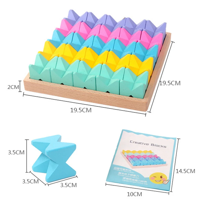 

Montessori Wooden Rainbow Blocks Toys Nordic Large Wooden Rainbow Stacking Toys Wooden Educational Puzzle Toys Building Blocks