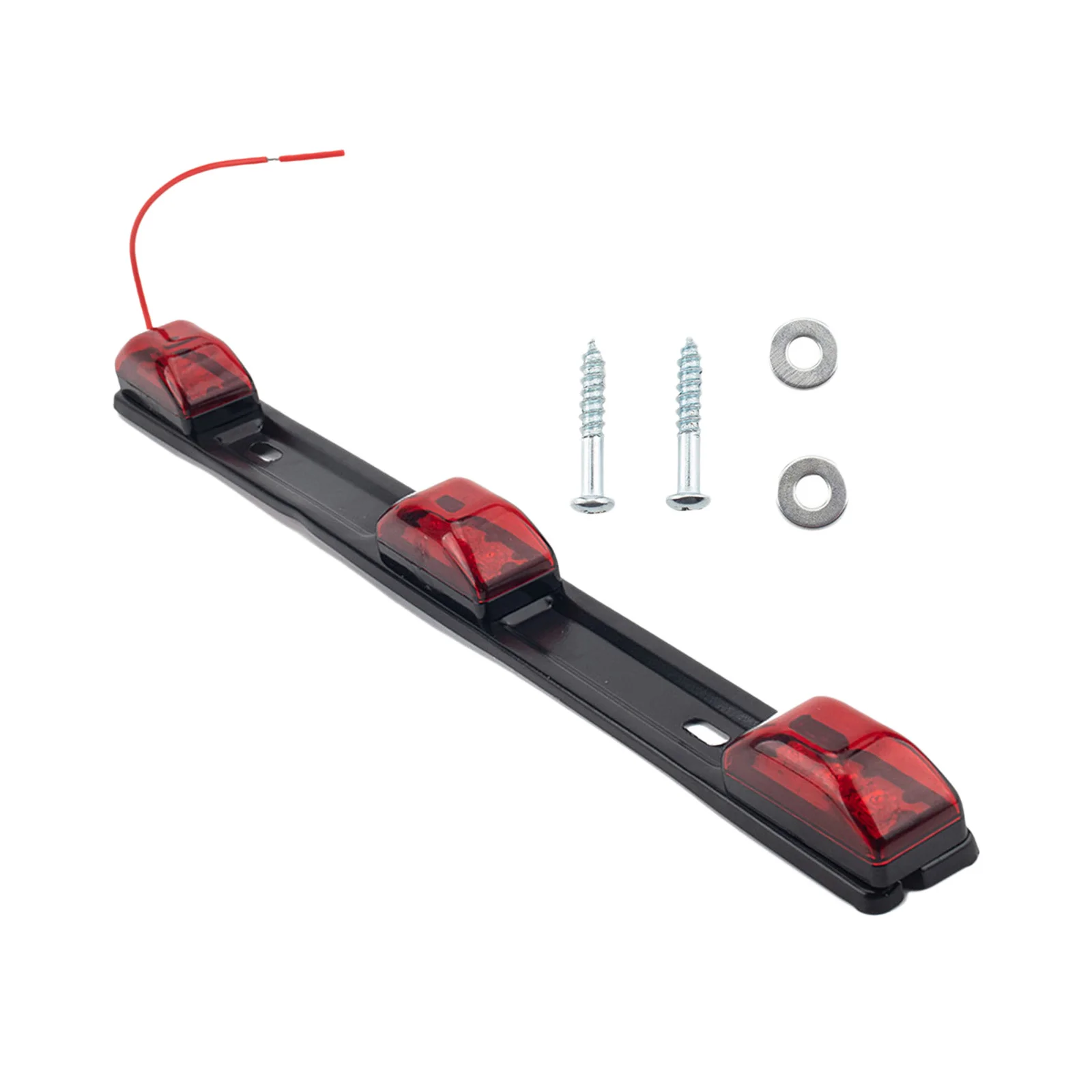 

14" 3 Light 9 LED Red Bright Led ID Bar for Rear and Side of Truck Boat RV