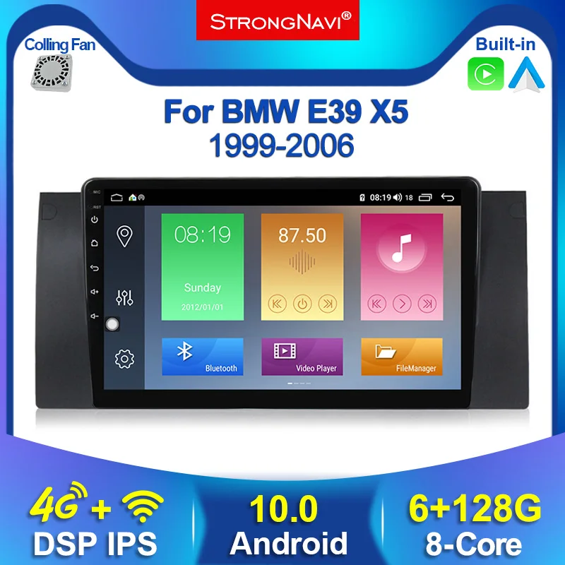 

1280*720 6 + 128G IPS Android 10,0 автомобильный мультимедийный плеер для BMW E39 X5 E53 M5 с GPS навигацией BT Рулевое колесо 4G Lte WIFI