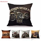 Винтажный декор для старой школы мотоцикла, чехол для подушки Legends Never Die Cool Ретро хлопковый льняной чехол для подушки наволочка чехол