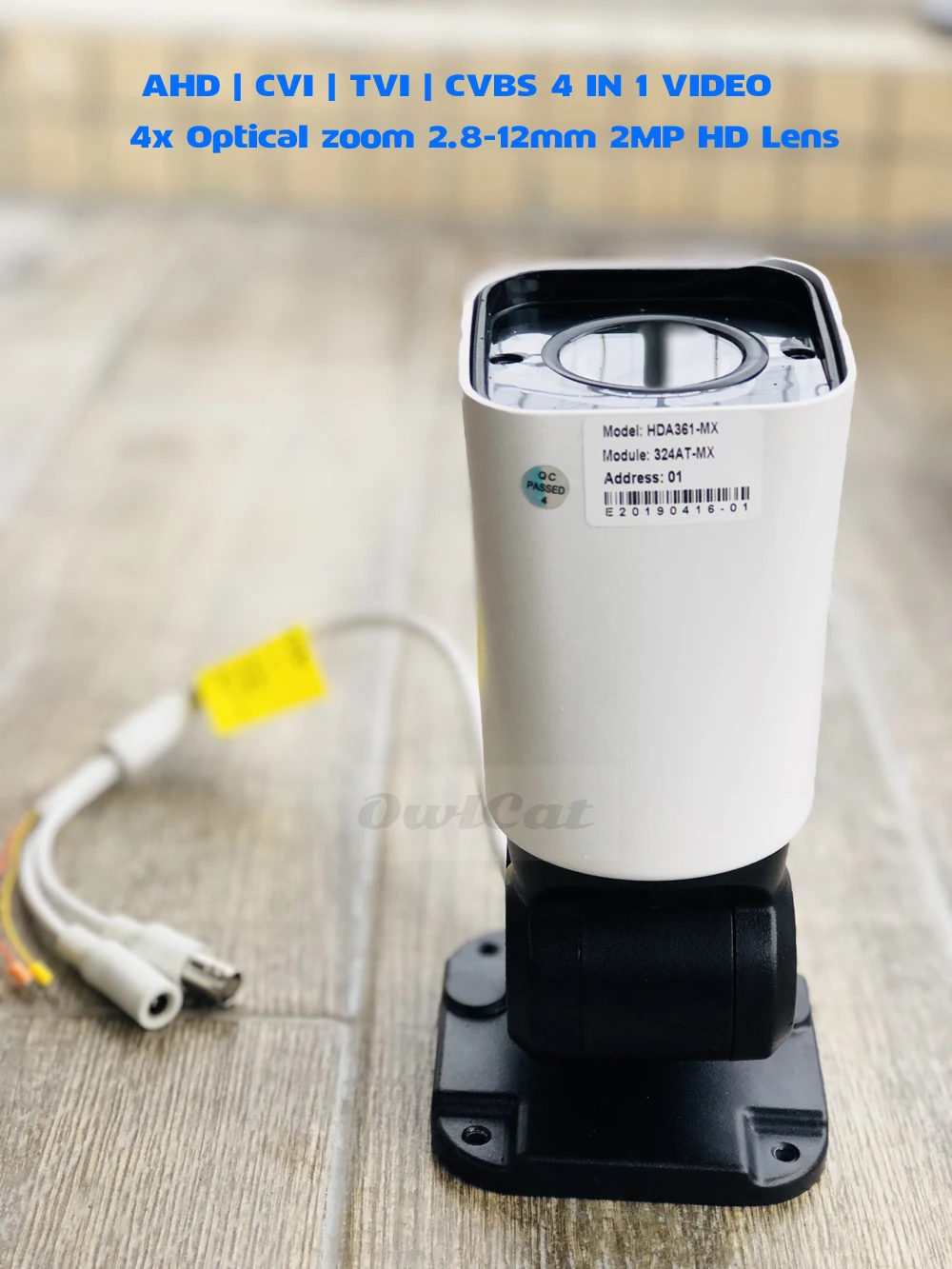 Камера Наружного видеонаблюдения OwlCat Водонепроницаемая PTZ-камера с 4-кратным