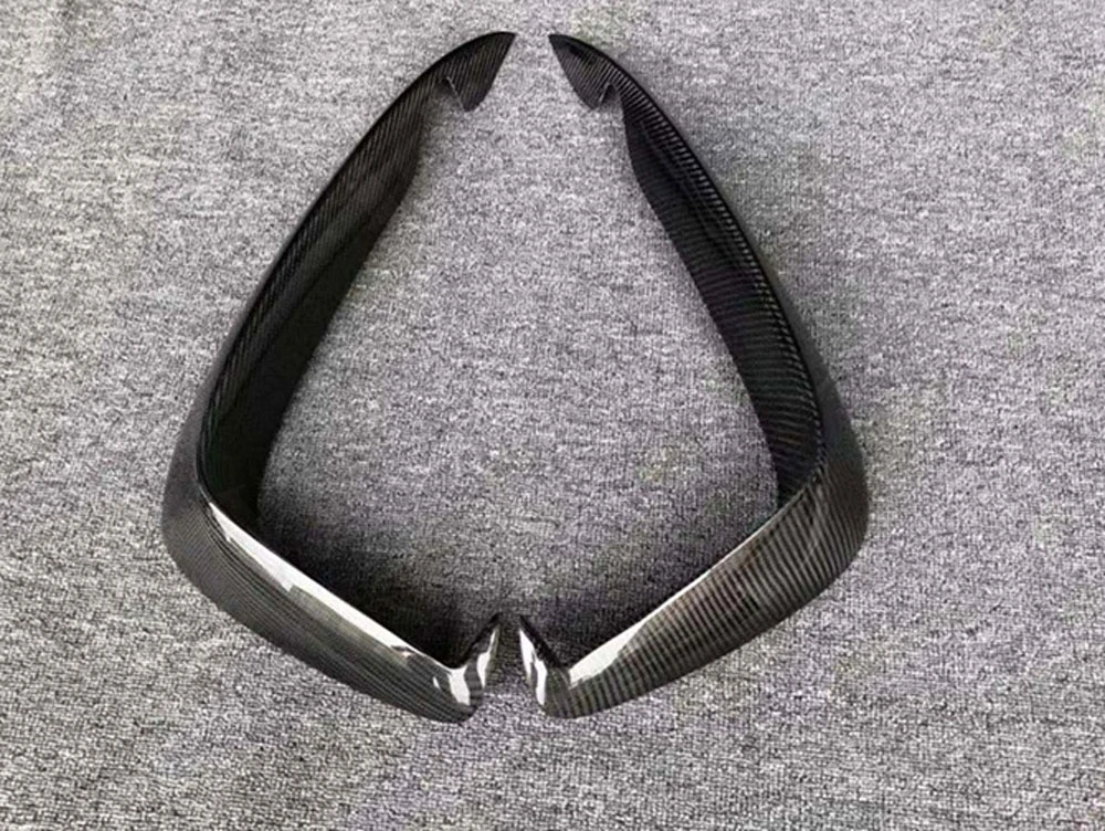 Автомобиль углеродное волокно передний бампер противотуманные фары плавники