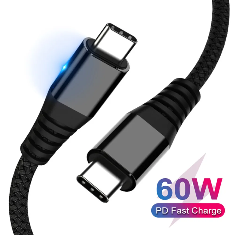 Кабель Ranipobo с USB C на Type для Xiaomi Note 8 Pro быстрая зарядка 3 0 PD 60 Вт MacBook зарядный кабель