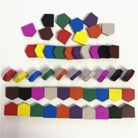 50 pieces 1616mm colorful wooden house pawn game pieces for tokens board gameseducational game accessories 10 colors