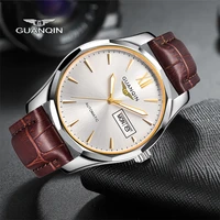 guanqin mens watch japanese automatic mechanical nh36 sapphire movement mens waterproof watch montre homme stainless steel