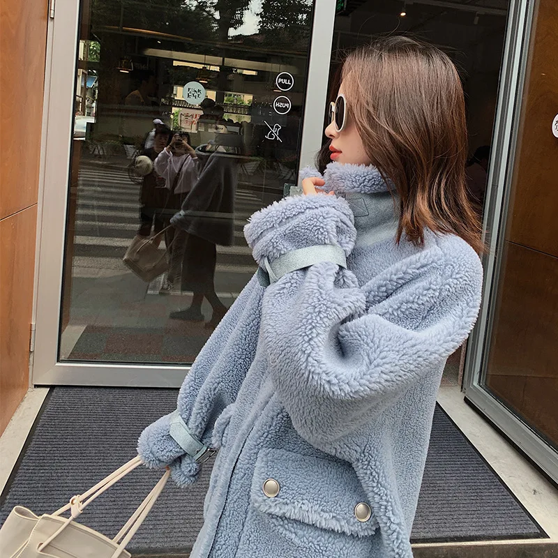 Женская зимняя куртка из искусственного меха новинка 2021 осенне-зимнее пальто