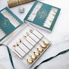 6 шт., новогодние чайные ложки из нержавеющей стали