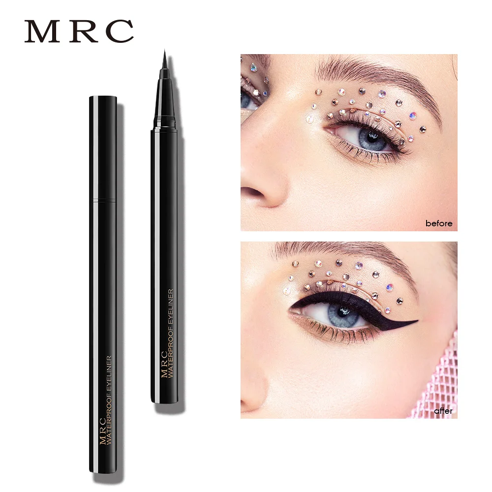 Косметика MRC черная жидкая подводка для глаз водостойкая стойкая гелевая легкая