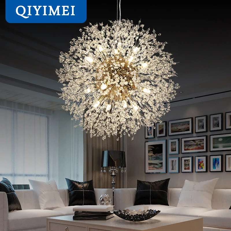 

Modern LED Chandelier Gold/Silver Indoor Crystal Lighting For Bedroom Cloakroom Living Hall Dining Study Room Lustre Home Lights