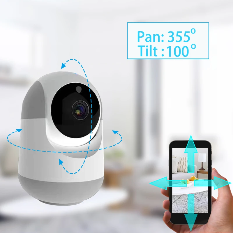 KONLEN, Wi-Fi, автоматическое отслеживание, мини облачная IP камера, 1080 P, инфракрасное обнаружение движения, для домашней безопасности, CCTV, наблюдения, слот для SD карты
