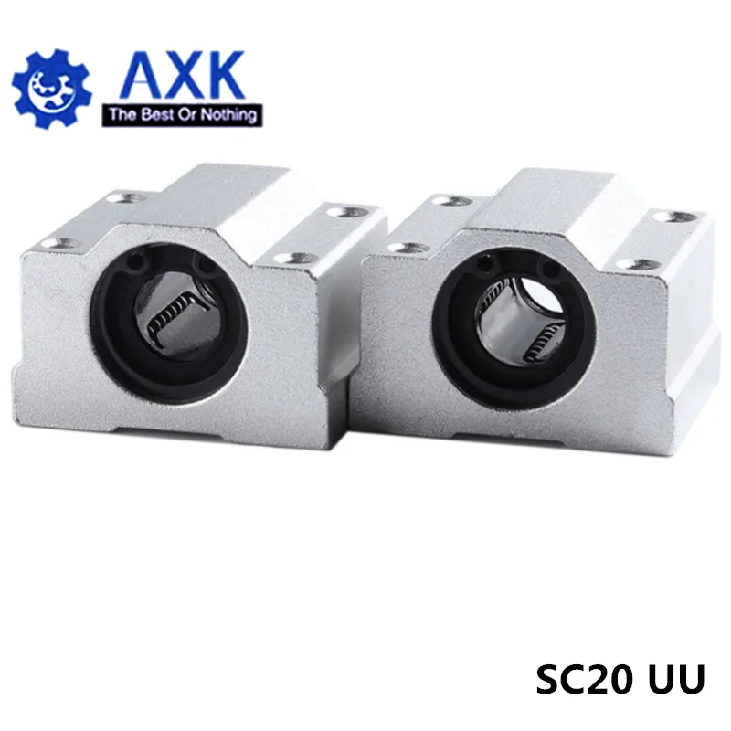 Фото 2 шт./лот SC20UU SCS20UU 20 мм линейный Шарикоподшипниковый блок CNC маршрутизатор с LM20UU втулкой опорный блок линейный вал CNC 3D принтер Часть №1