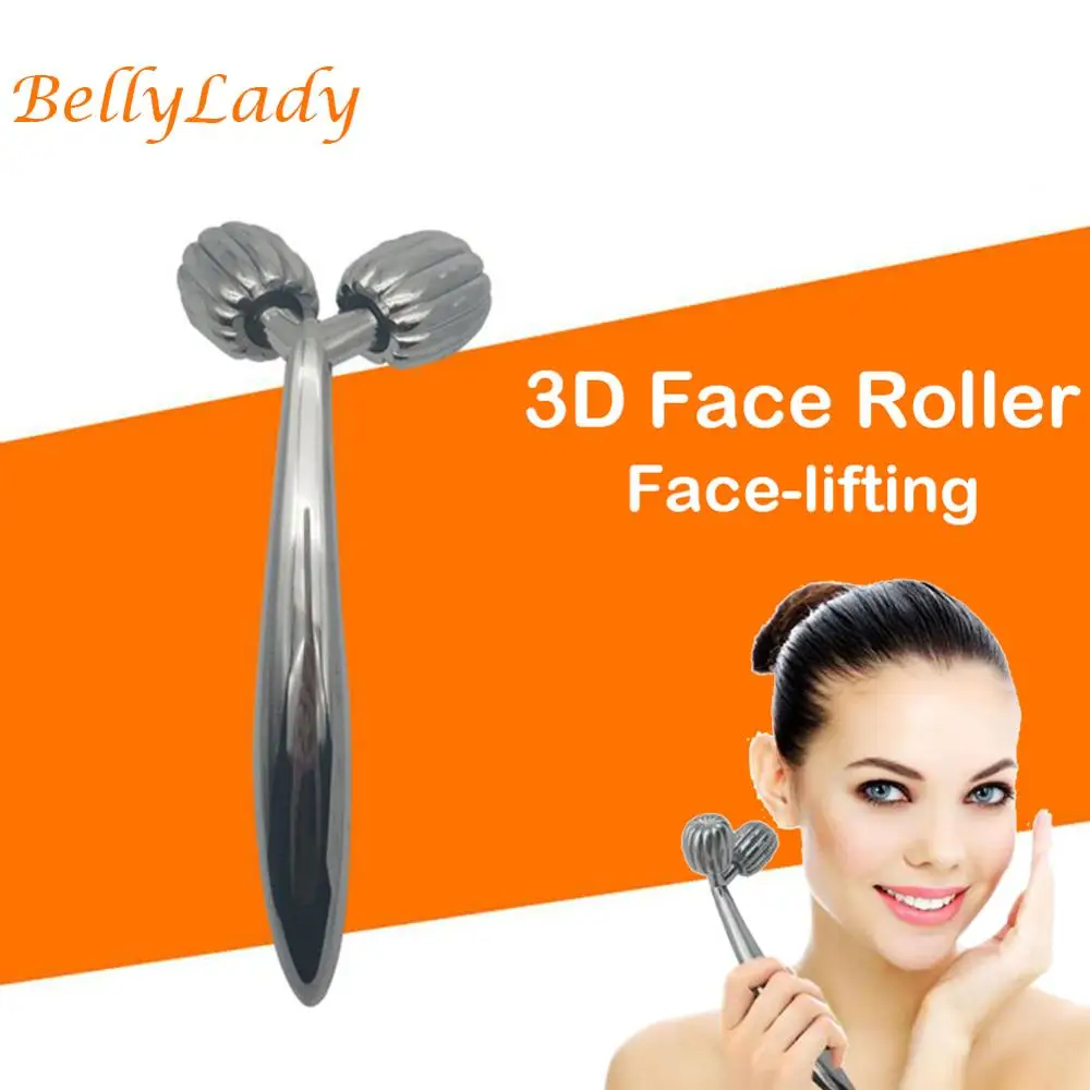 BellyLady, 3D роликовый лицевой массажер, микроток, стимулирующий плотную кожу, формирующий лицо, лифтинг, ролик для массажа лица, инструмент для ухода за кожей