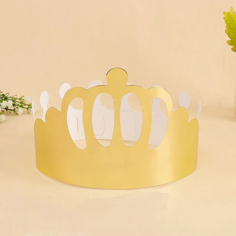 

20 шт./лот бумажная Корона, принадлежности для дня рождения, серебристые и золотистые шапки для дня рождения, детская Корона, украшение для ве...