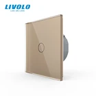 Роскошный настенный сенсорный выключатель Livolo, выключатель питания, прозрачное стекло, розетка питания, многофункциональные розетки, бесплатный выбор