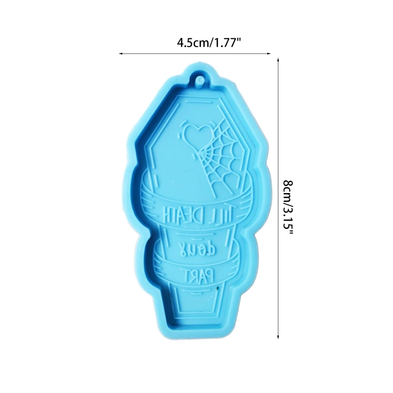 066C Creative Coffin Keychain Epoxy Resin Mold DIY Earrings Pendant Silicone Mould | Украшения и аксессуары