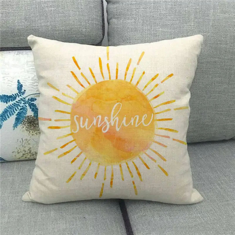 Оптовая продажа наволочка Rv and hello sunshine дизайн Чехол для подушки