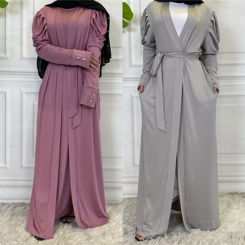 Новейший элегантный кардиган для мусульманской моды ИД индейка открытая абайя