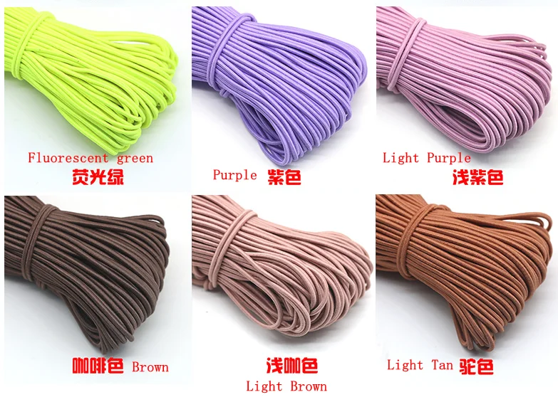 Повязка на голову эластичная 10 метров 25 цветов 2 5 мм|Резинки| |