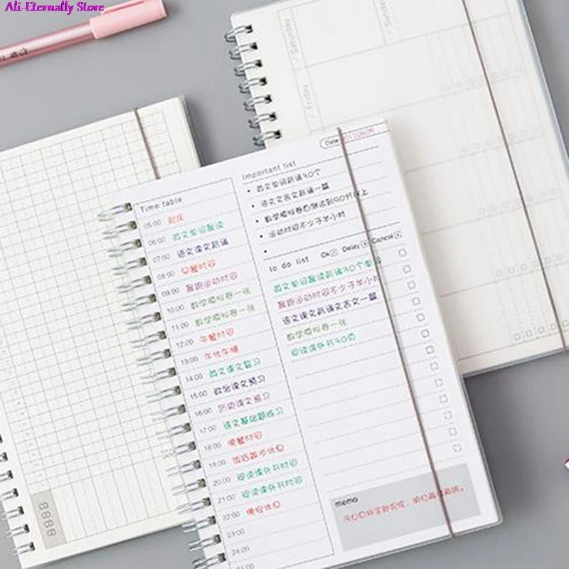 

2021 Notebook Agenda Daily Weekly Monthly Plan Spiral Organizer Schedule Planner
