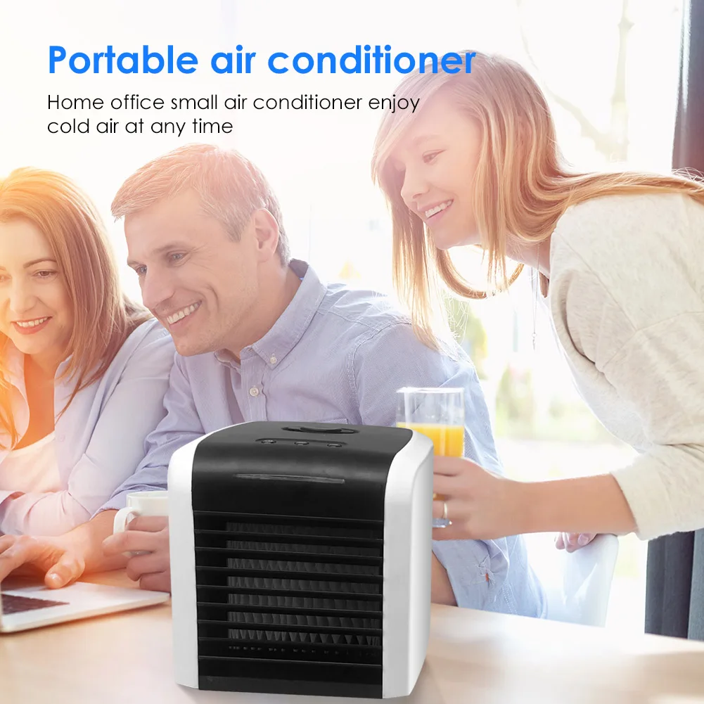 Домашний мини Кондиционер охлаждающий вентилятор USB перезаряжаемый портативный