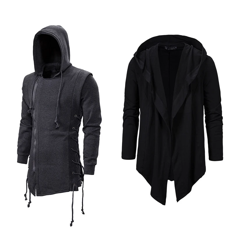 Свитер Assassin's Creed куртка черная толстовка с капюшоном свободная перекрестной