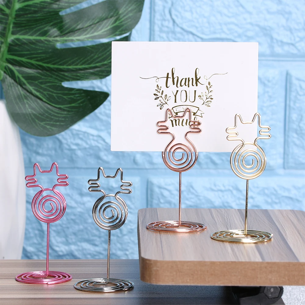 1 шт. романтическое кольцо в форме сердца металлический зажим для фото настольная