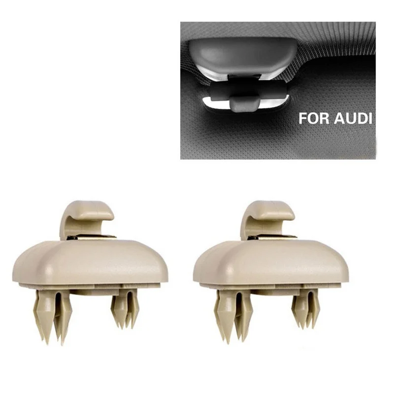 

2pcs Car Sun Visor Buckle Auto Interior Hook Fastener Clip Holder Accessories for Audi A4 A5 A4L A6L Q5 Q3 Q5 Q7