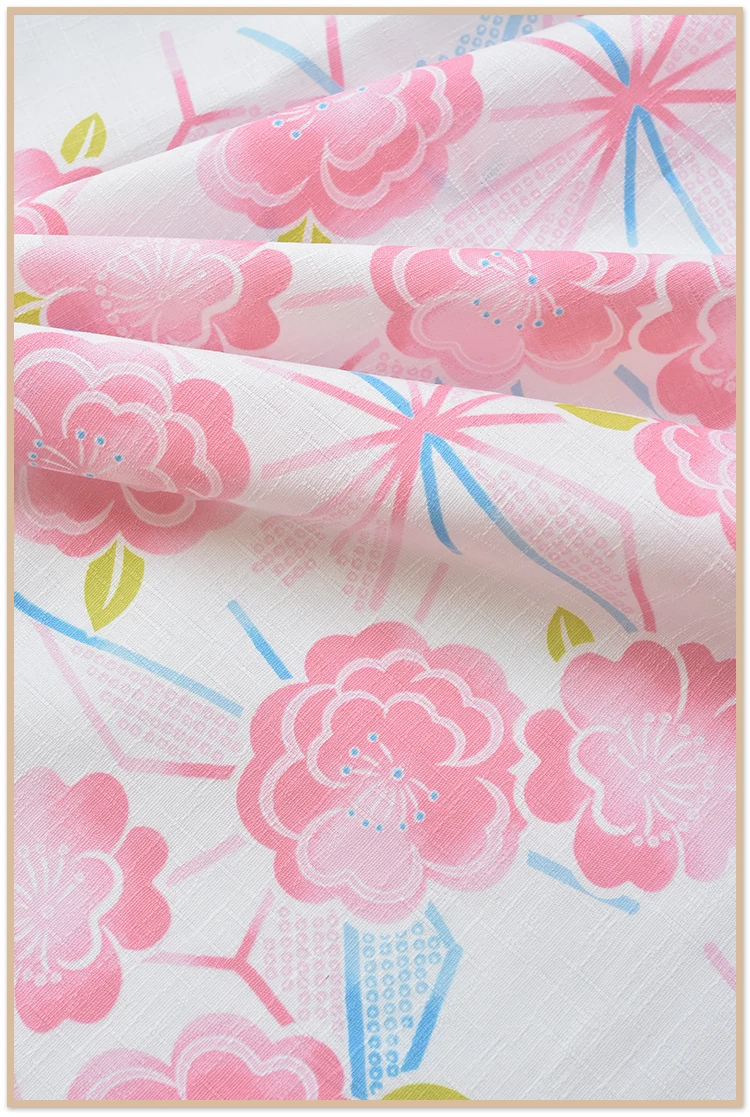 

110cm breadth Cotton cotton bamboo cotton fabric peach blossom plum dress shirt bathrobe children's wear handwork